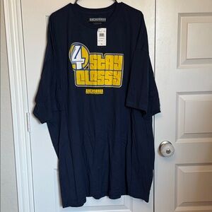 NWT Anchorman Navy Graphic Tee Sz 5X